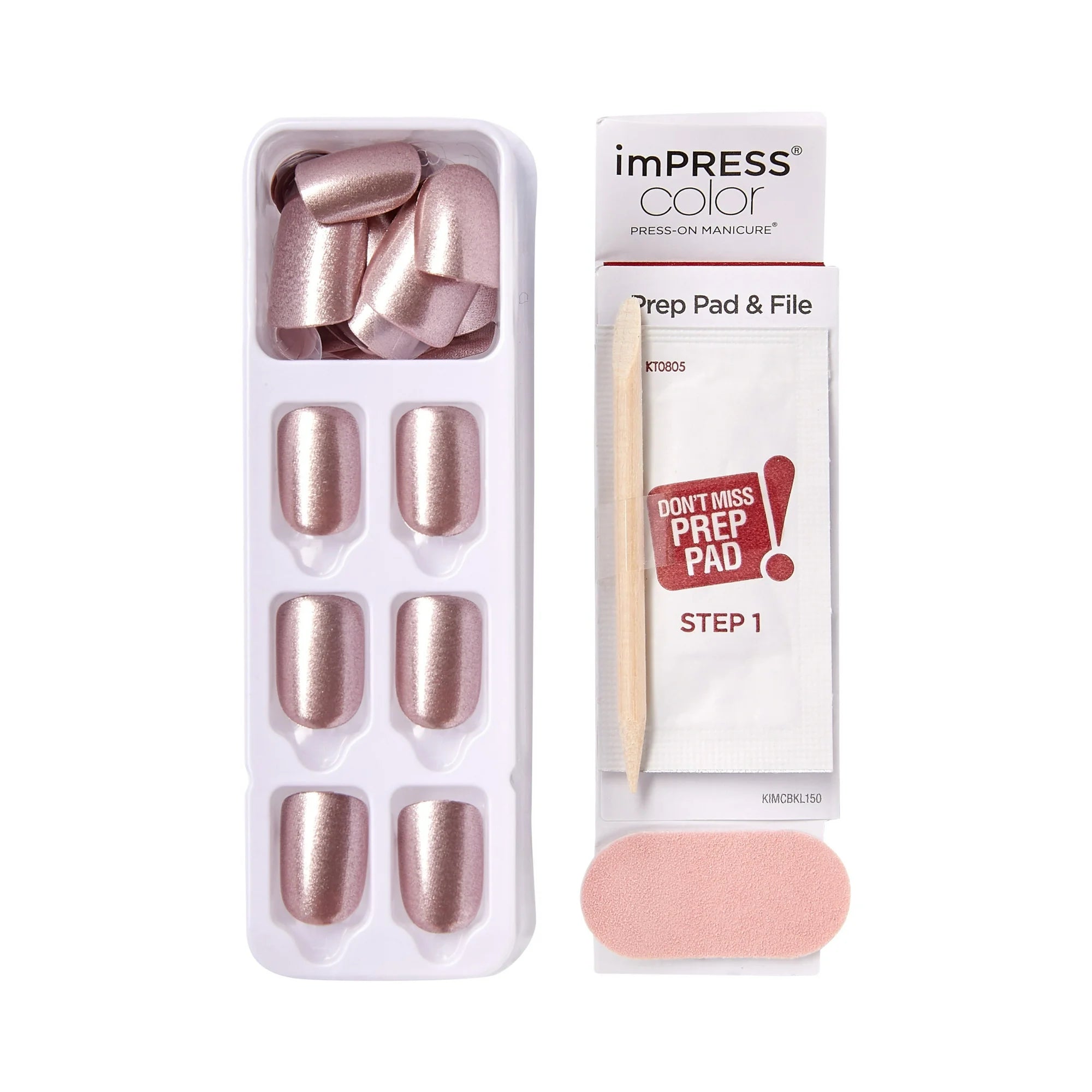 KISS imPRESS Color Gel Press On Nails - Champagne Pink