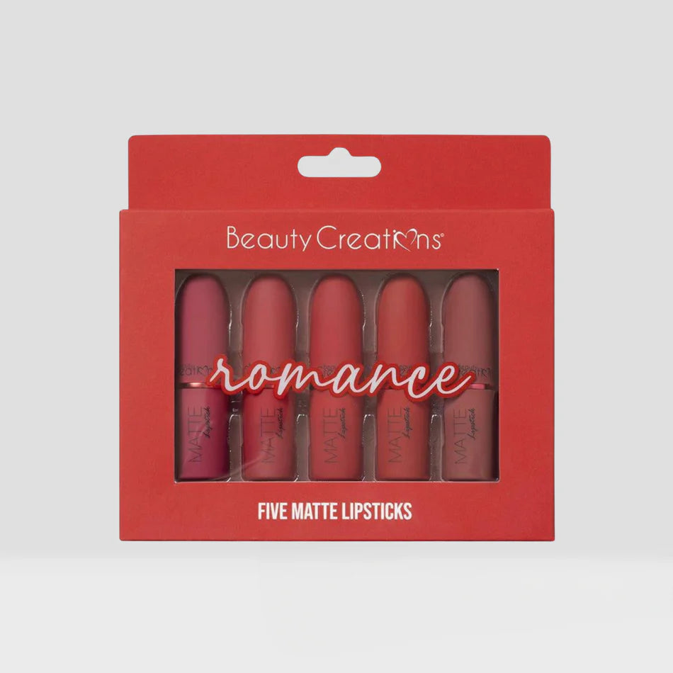 Beauty Creations Five Piece Matte Lipstick Set - Romance