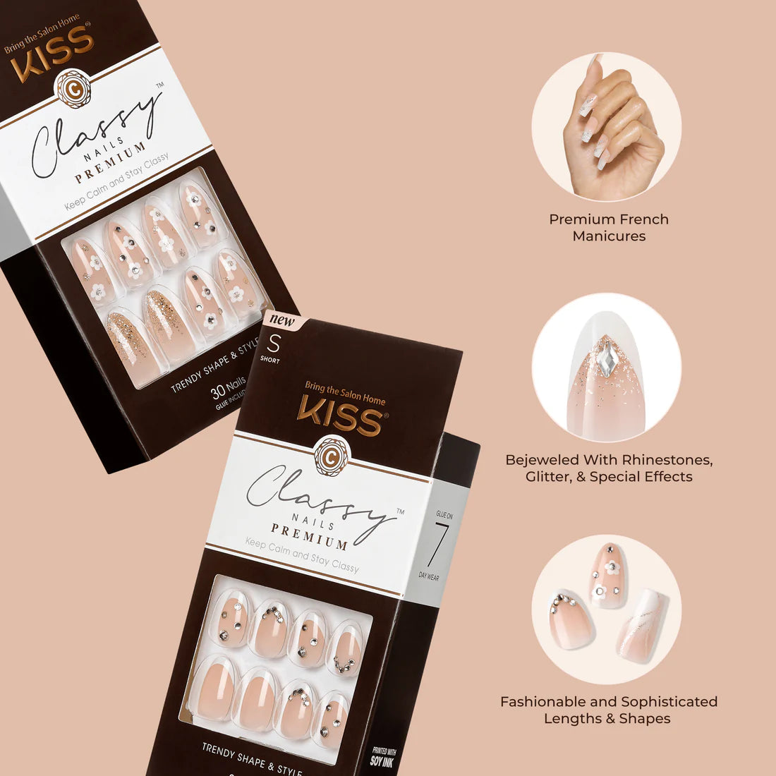 KISS Premium Classy Nails - Gorgeous