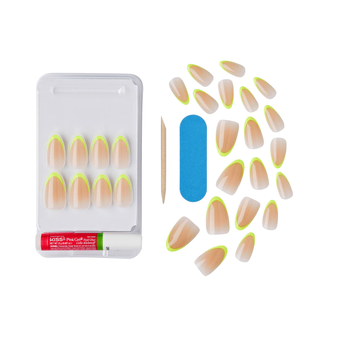 KISS Salon Acrylic French Color Nails - Hype