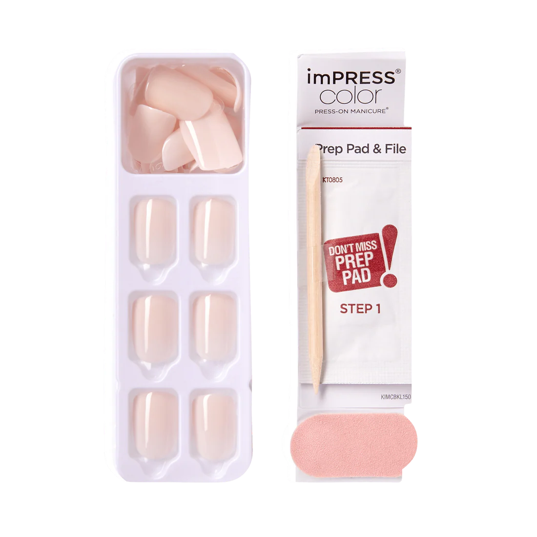 KISS imPRESS Color Gel Press On Nails - Point Pink