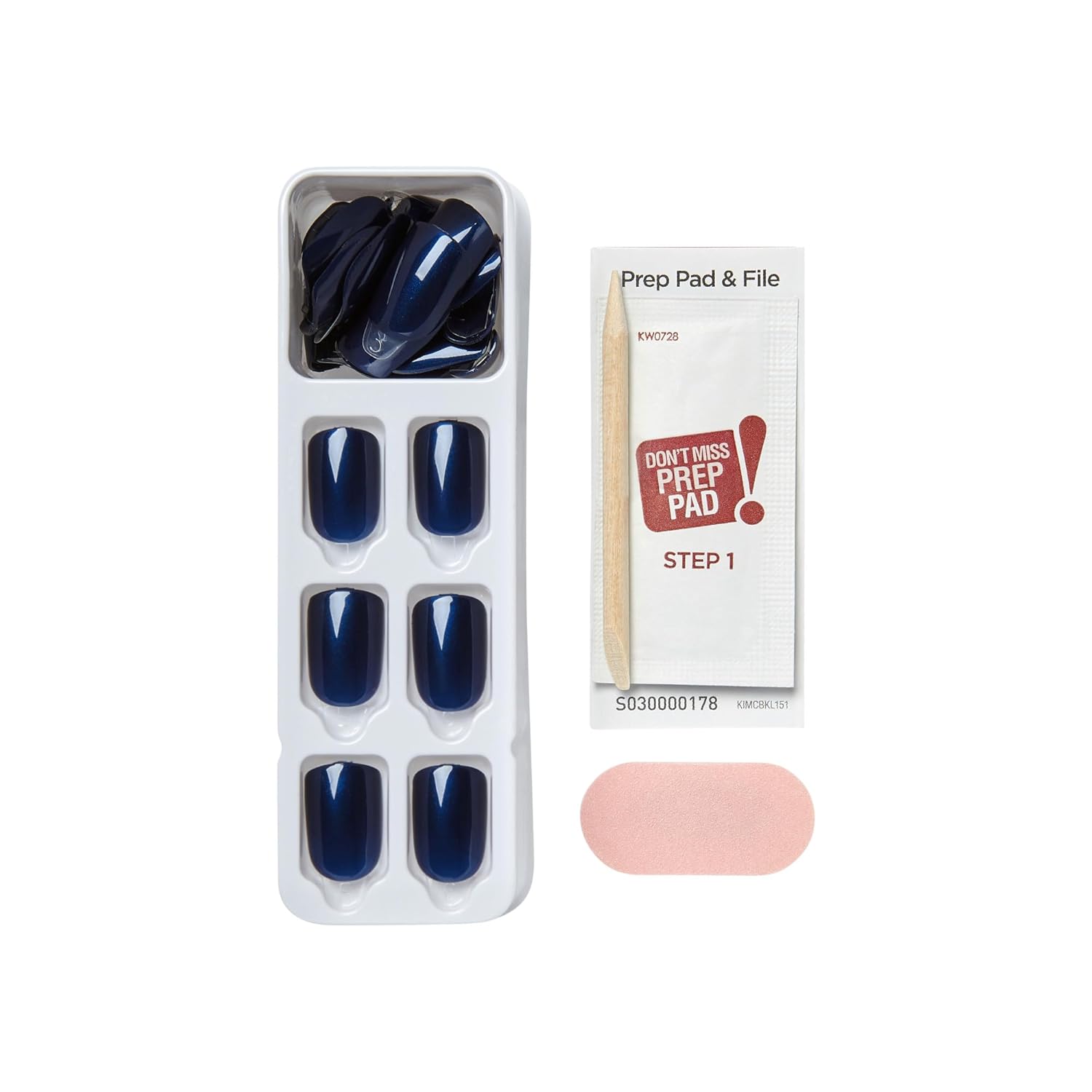 KISS imPRESS Color Gel Press On Nails - Never Too Navy