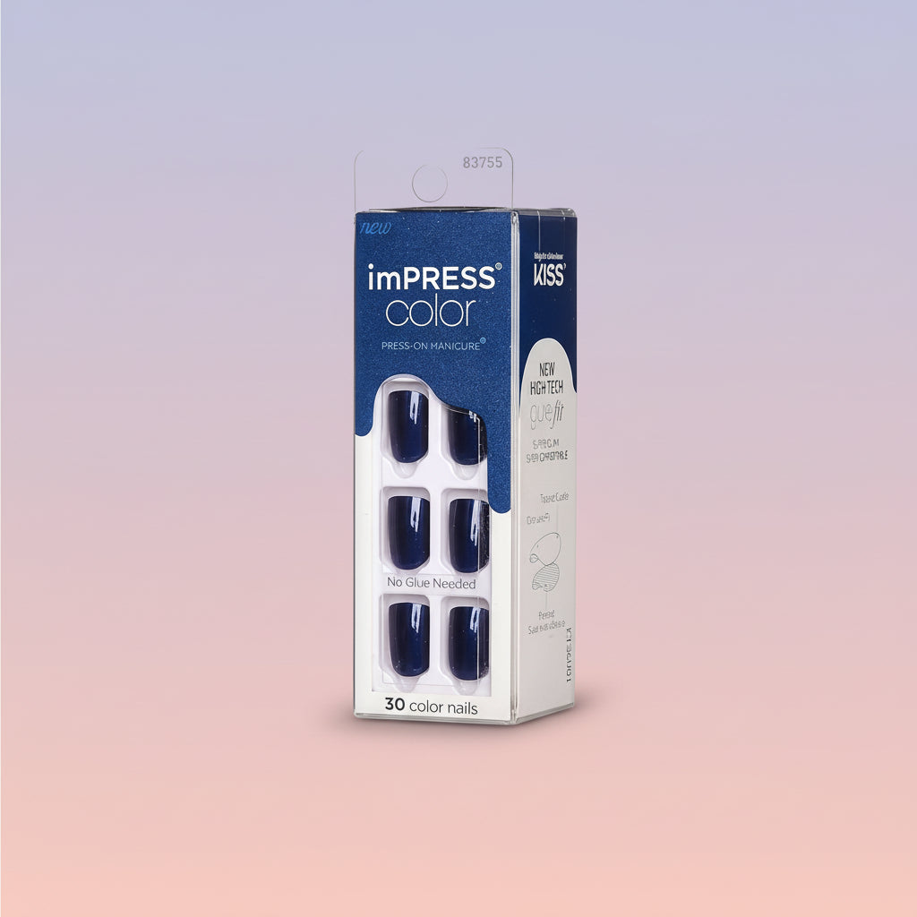 KISS imPRESS Color Gel Press On Nails - Never Too Navy
