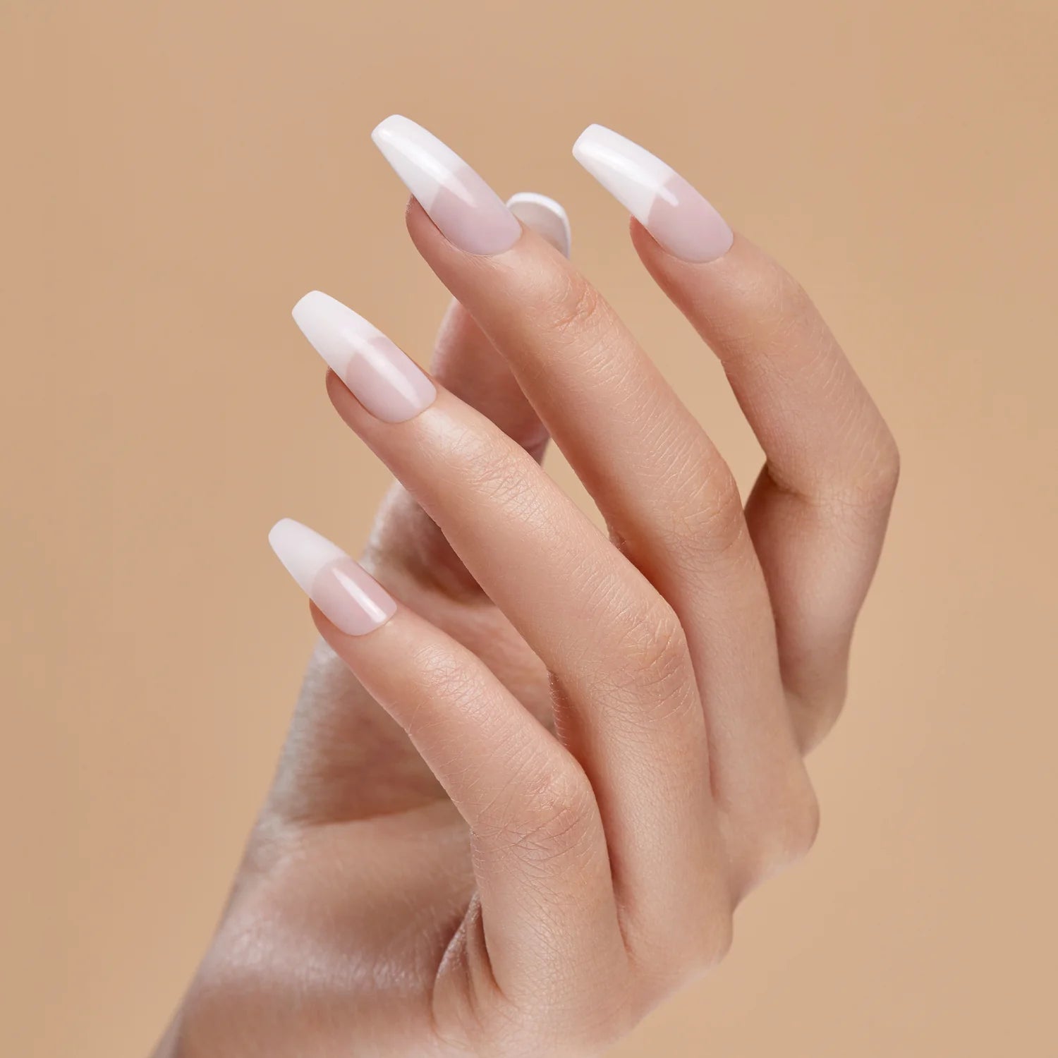 KISS Salon Acrylic French Nude Natural Nails- Leilani