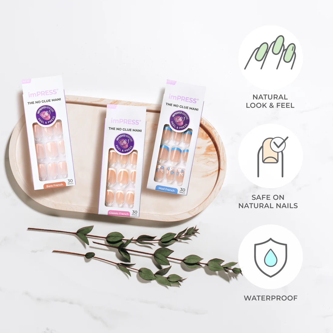 KISS imPRESS No Glue Mani Gel Nails - Ditto