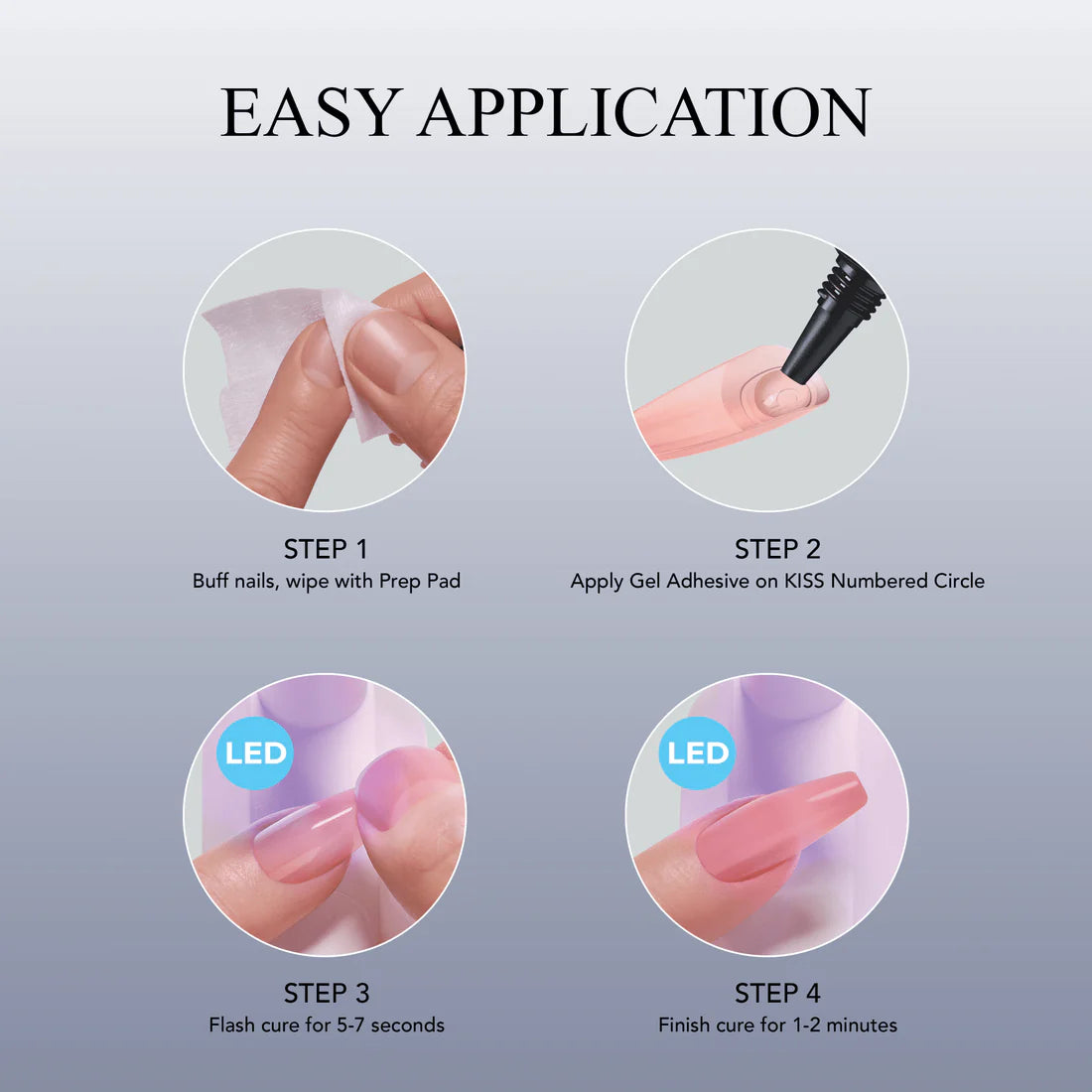 KISS Salon X-tend LED Soft Gel System Kit - Flowers